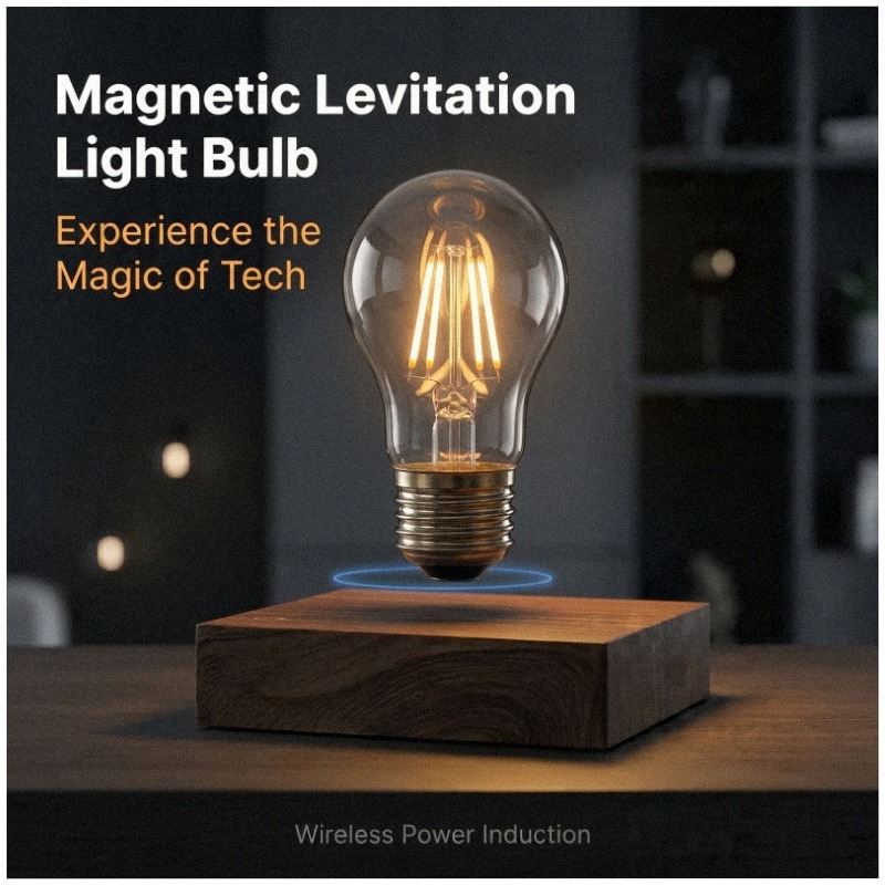 Office Tech Decor - Magnetyczna Lewitująca Bezprzewodowa Żarówka LED Lampa
