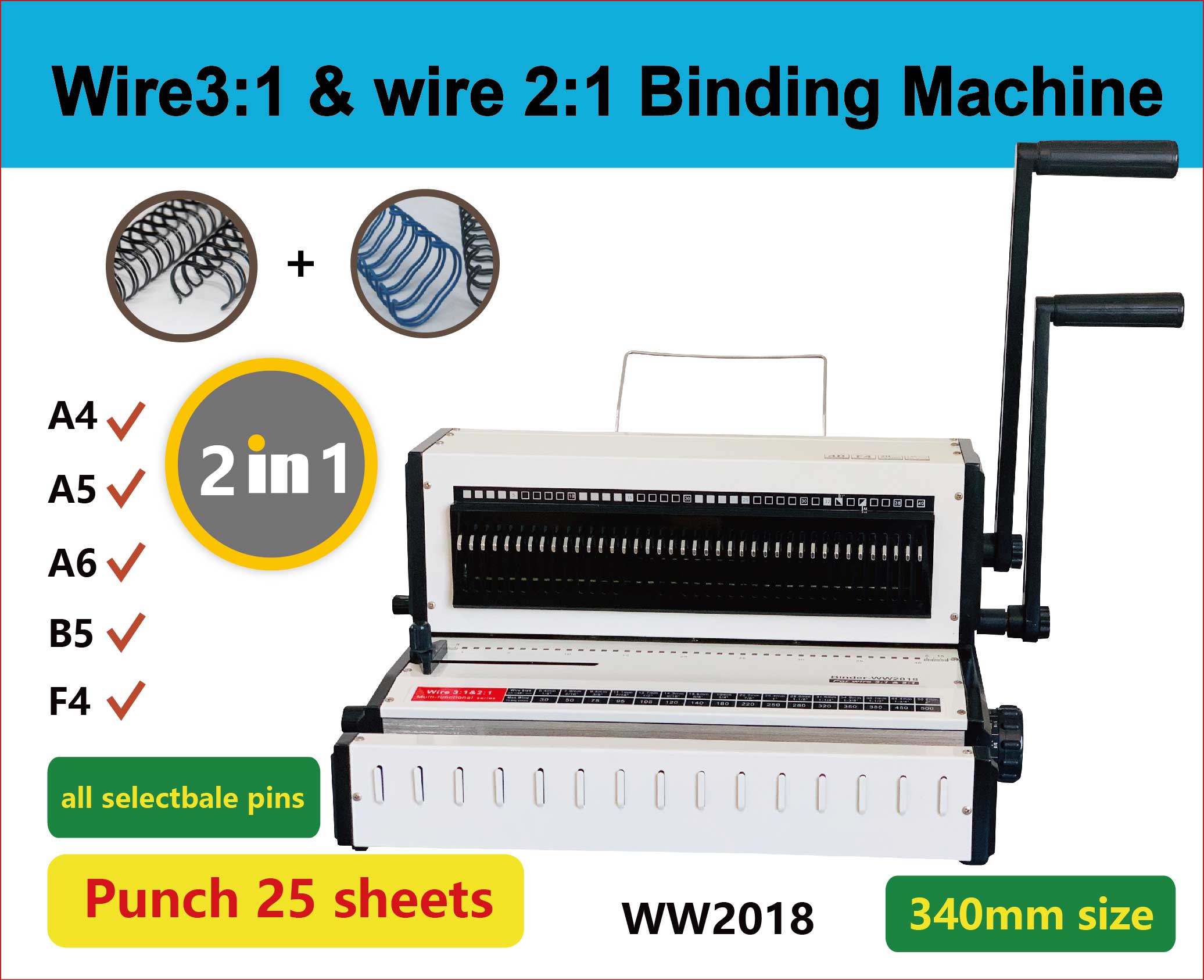 WW2018 Biurkowa, wielofunkcyjn – Binding Machine Comb recenzja i cena
